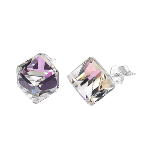 Серебряные серьги "Rubikona II (Vitrail Light)" с кристаллами Swarovski™